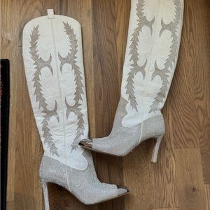 Gianni Bini sparkly over the knee western boots!
